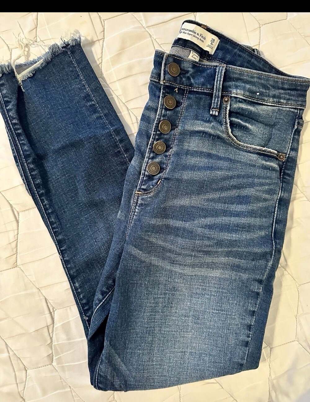 Abercrombie & Fitch Curve Love High Rise Super Skinny Ankle Jeans Size 28